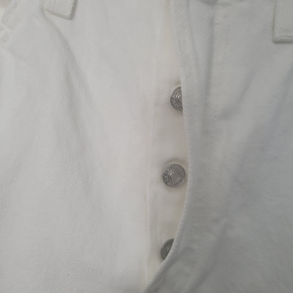 Re/Done Originals High Rise Straight in Off White - Picture 5 of 14